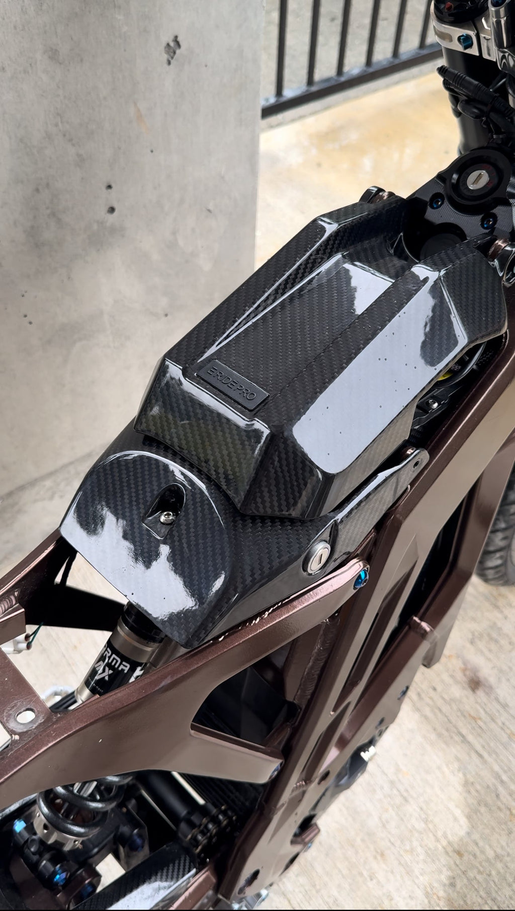 Eride carbon battery lid lock cover 4 week pre order